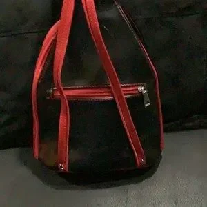 BALDINE BLACK/RED FAUX LEATHER BACKPACK PURSE BALDINE BACKPACK (Handbag) | eBay main image 4